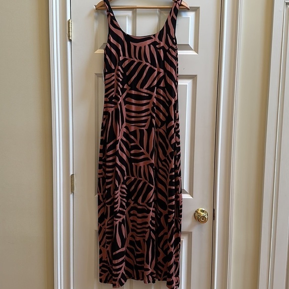 Soma Square Neck Maxi Dress With Built-In Bra / Zebra Palm SzM - Picture 9 of 11
